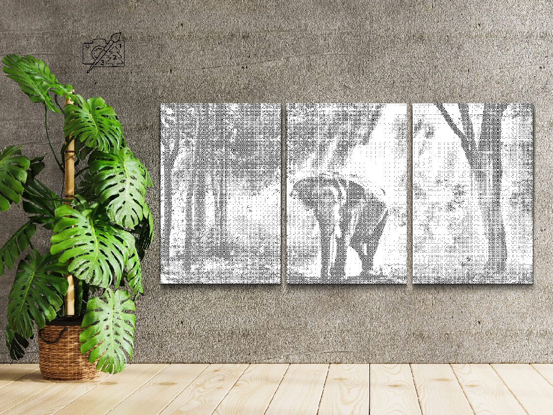 Veličanstveni slon u šumi (set od 3) - Dottingo