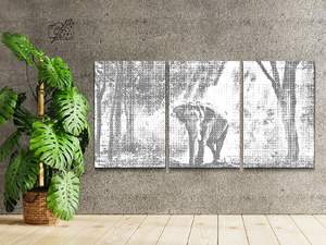 Veličanstveni slon u šumi (set od 3) - Dottingo