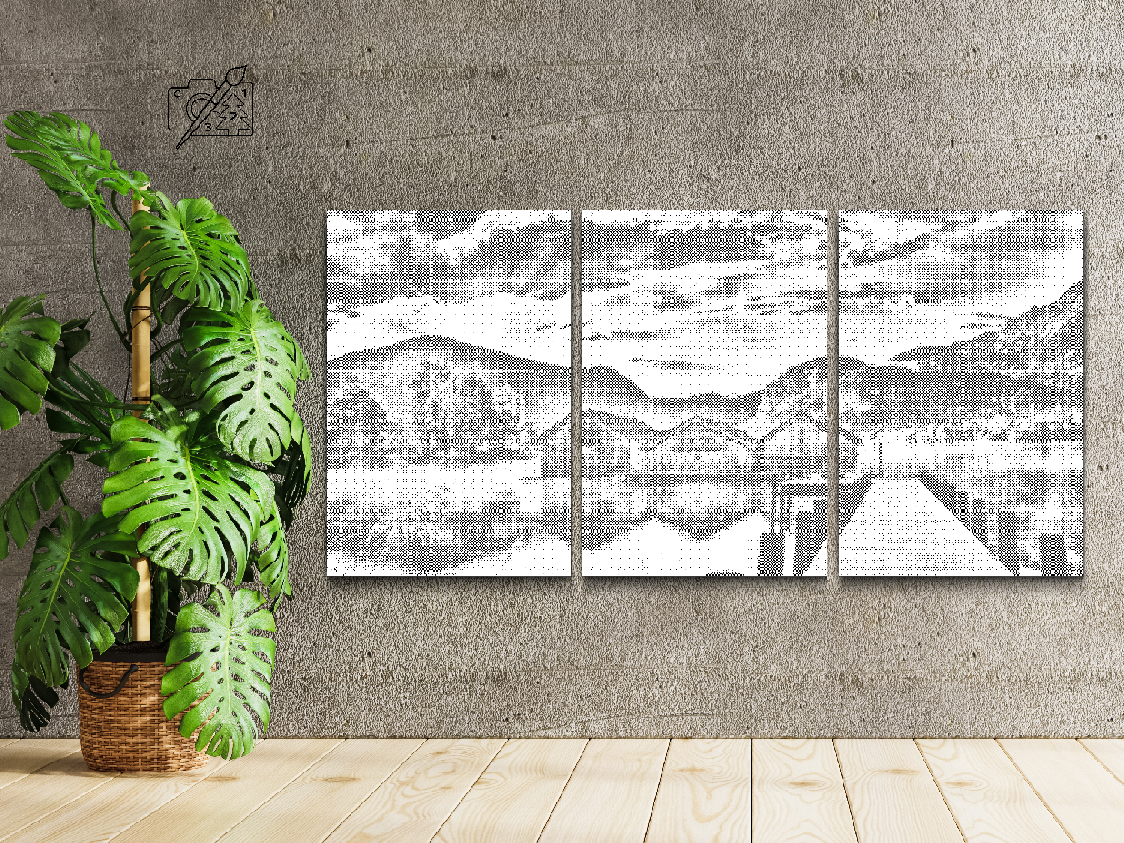 Jezero smješteno u prekrasnoj prirodi (set od 3) - Dottingo