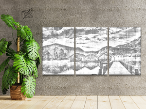 Jezero smješteno u prekrasnoj prirodi (set od 3) - Dottingo