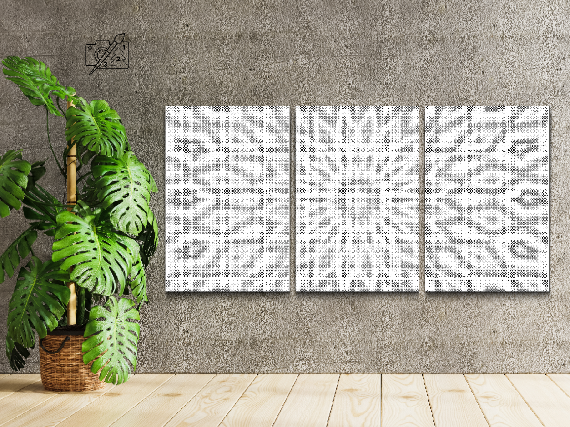 Apstraktni cvijet (set od 3) - Dottingo