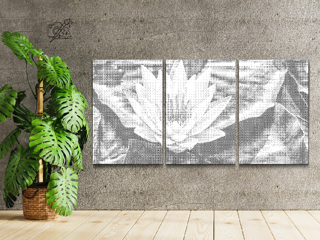 Cvijet lotosa, simbol mudrosti (set 3kom) - Dottingo