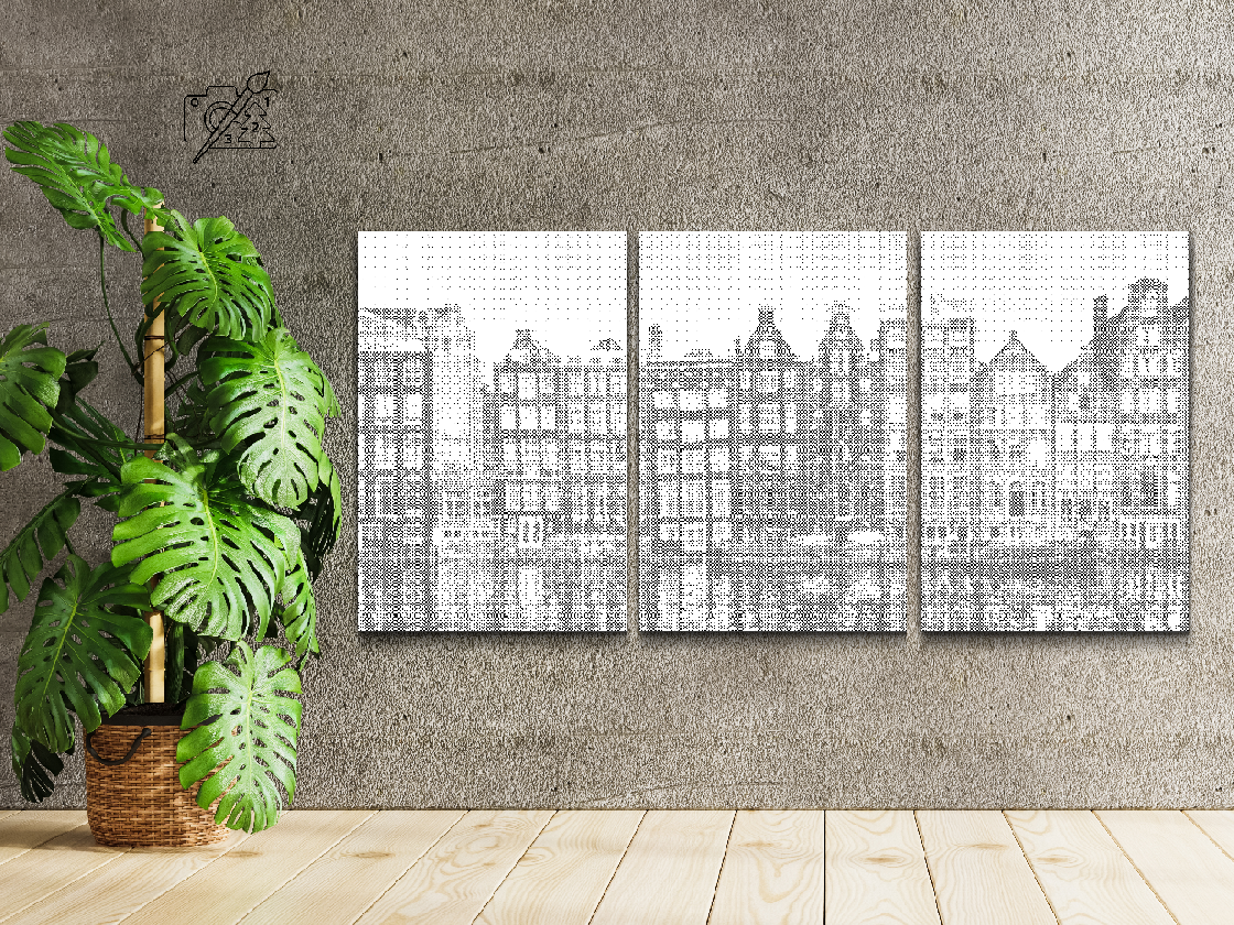 Kuće u Amsterdamu 2 (set od 3) - Dottingo