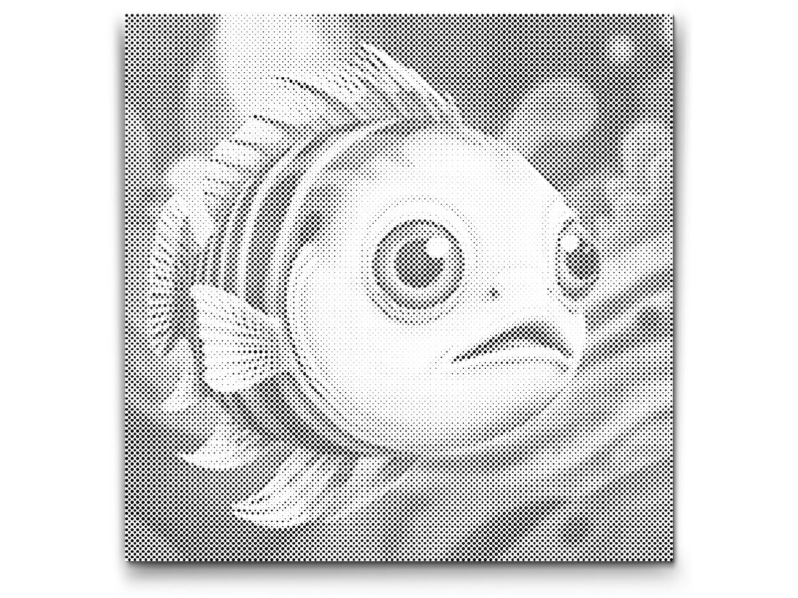 Riba u nijansama crvene i plave - Dottingo