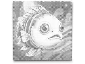 Riba u nijansama crvene i plave - Dottingo