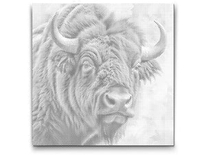 Bizon u nijansama prigušene zelene - Dottingo