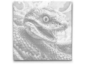 Zmija u nijansama tirkizne i narančaste - Dottingo