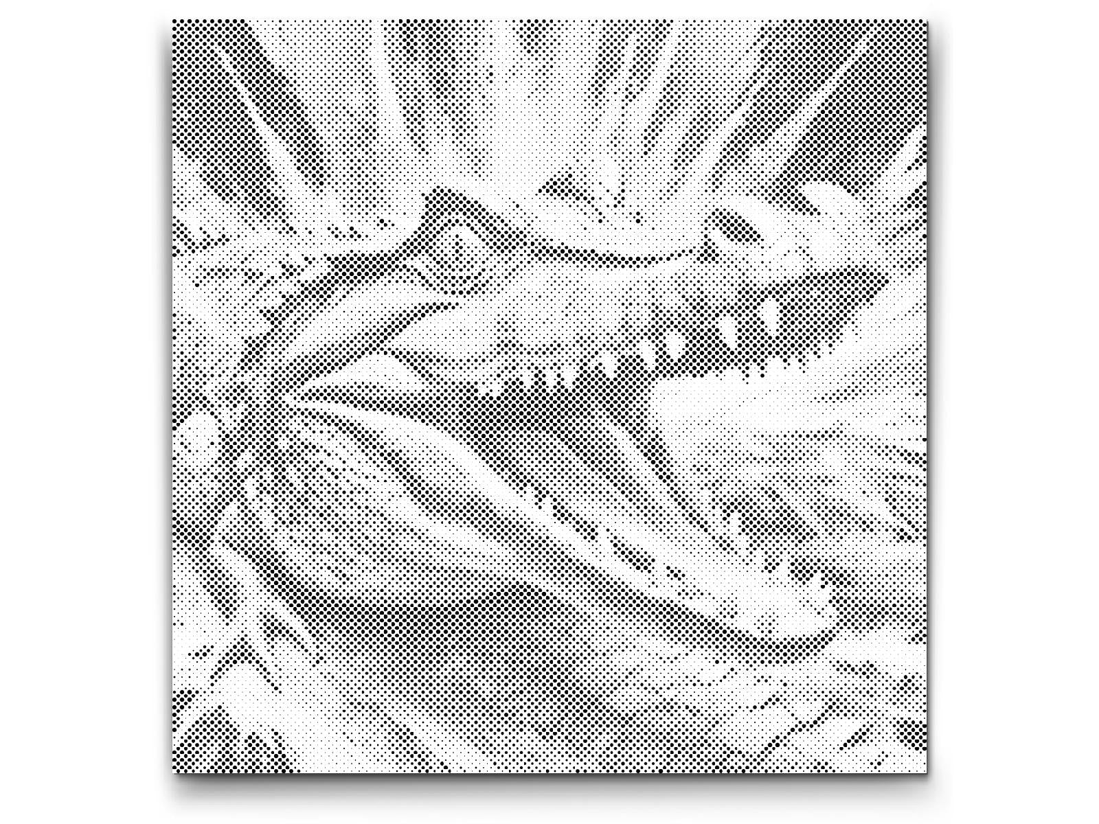 Krokodil u nijansama tirkizne i narančaste - Dottingo