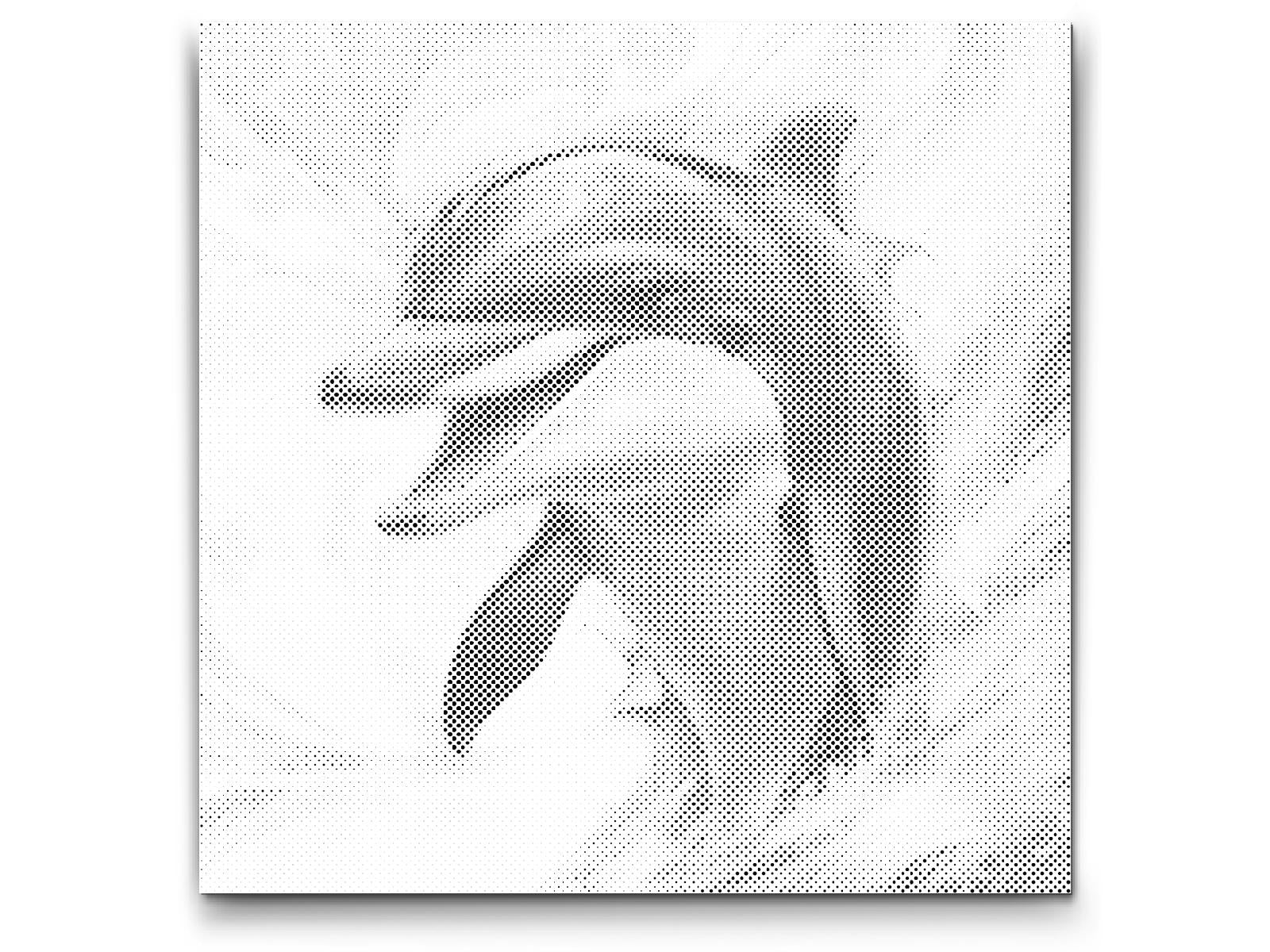 Dupin u nijansama crvene i plave - Dottingo