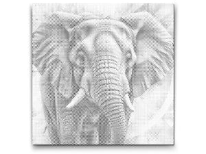 Slon u nijansama tirkizne i narančaste - Dottingo