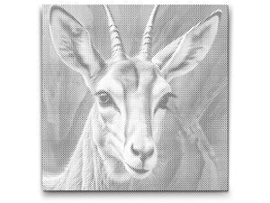 Gazela u nijansama tirkizne i narančaste - Dottingo