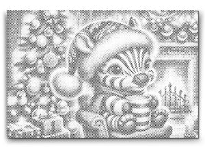 Božićna zebra i šalica kave - Dottingo