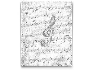 Note u bojama duge i violinski ključ - Dottingo