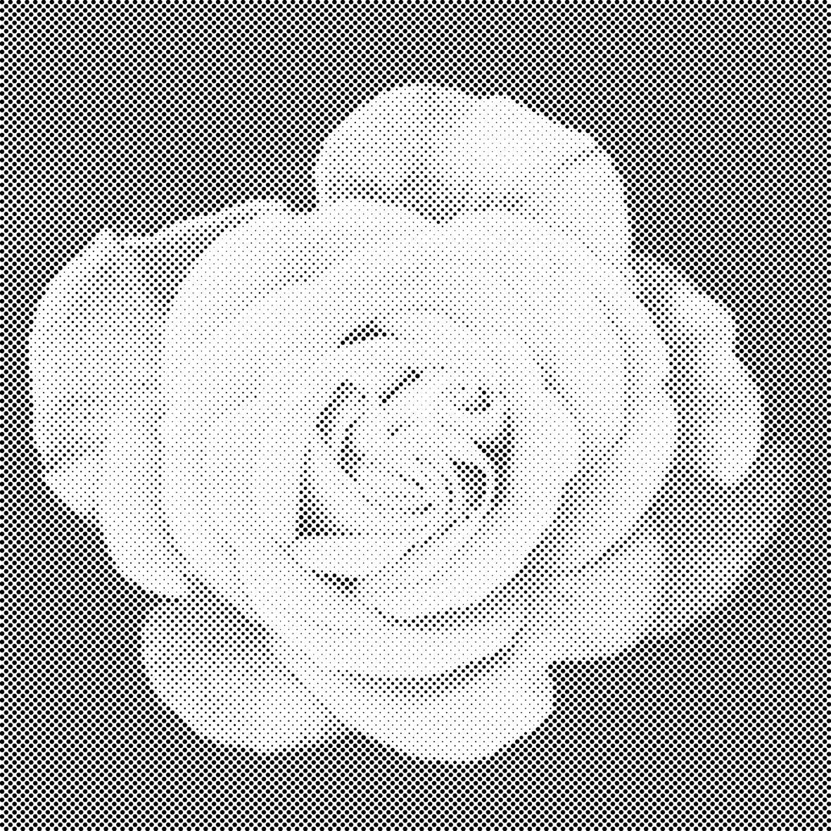 Glava s ružama - Dottingo