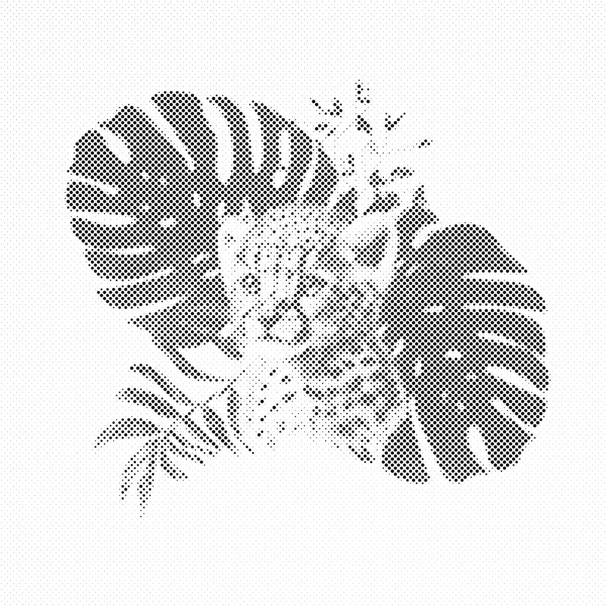 Mladunče leoparda i biljka monstera - Dottingo