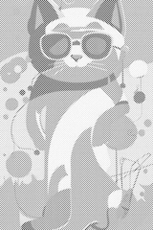 Pop-art mačka - Dottingo