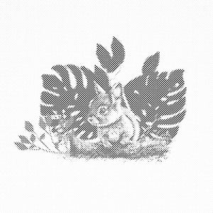 Zec i biljka monstera - Dottingo