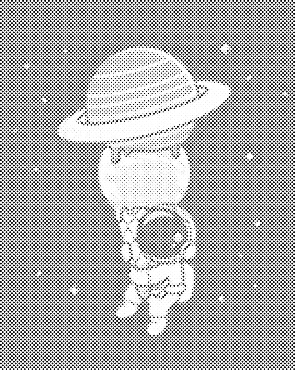 Astronaut s konusom planeta - Dottingo