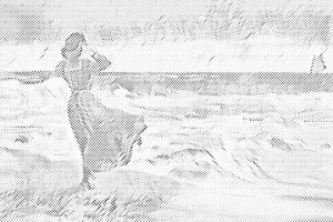 Dama na plaži - Dottingo