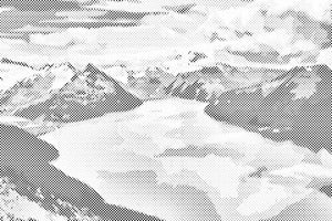 Snježne planine uz jezero - Dottingo